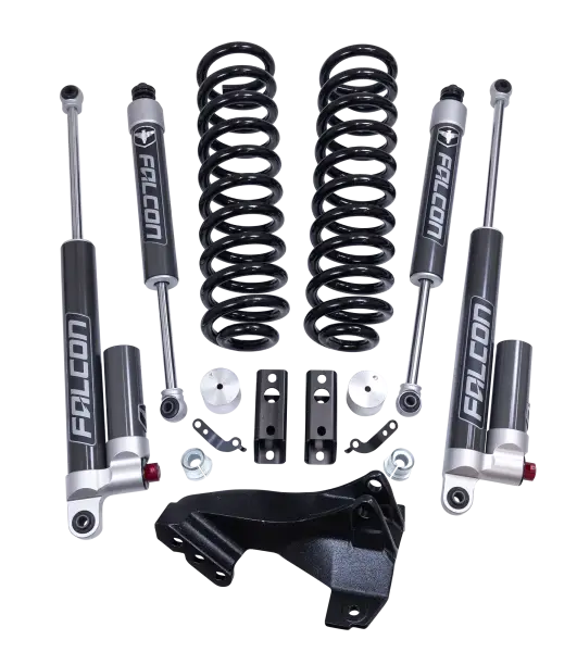 2.5" Coil Spring Front Lift Kit W/Falcon 2.1 Monotube Fronts And Tow Haul Rear Shocks - Ford Super Duty Diesel 4WD 2020-2025 | 46-20254 - Image 1