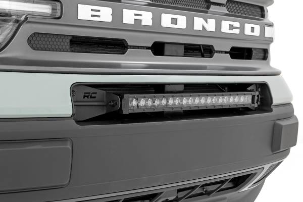 Rough Country - Rough Country - LED Light Kit - Bumper Mount - 20 in. Black Single Row - White DRL - Ford Bronco Sport (21-25) | 71037 - Image 1