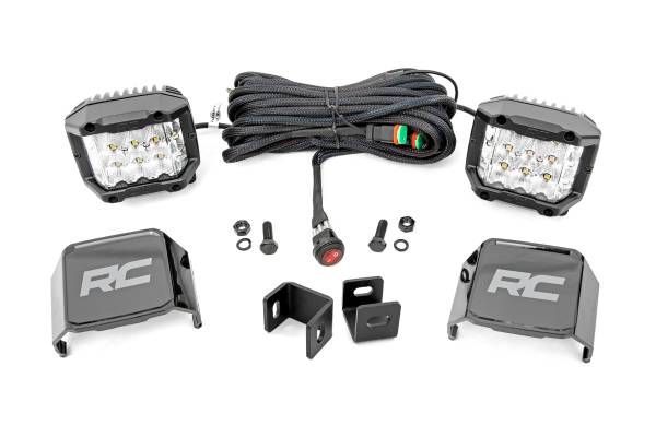 Rough Country - Rough Country - LED Light Kit - Ditch Mount - 3 in. OSRAM - Wide - Toyota Tundra 2WD/4WD (22-25) | 71075 - Image 1