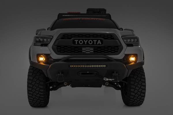 Rough Country - Rough Country - LED Fog Light Kit - 3.5 Inch Round Black Series - Amber DRL - Toyota Tacoma (16-23) - 71095 - Image 1