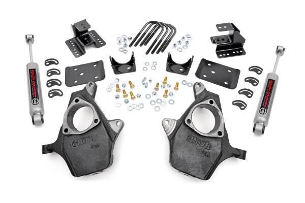 Rough Country - Rough Country - Lowering Kit - Knuckle - 2 in.FR - 4 in.RR - Chevy/GMC 1500 (07-14) | 721.20 - Image 1