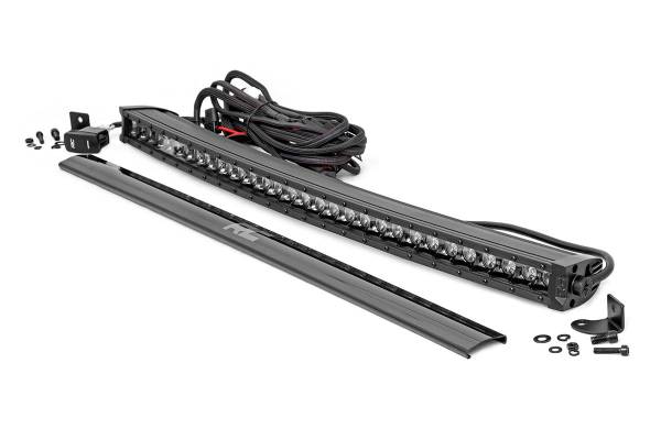 Rough Country - Rough Country - 30 Inch Black Series LED Light Bar - Curved - Single Row - Cool White DRL | 72730BLDRL - Image 1