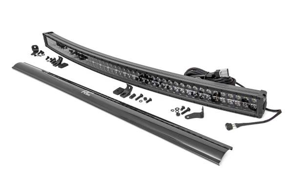 Rough Country - Rough Country - 50 Inch Black Series LED Light Bar - Curved - Dual Row - Cool White DRL | 72950BD - Image 1