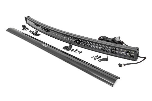 Rough Country - Rough Country - 54 Inch Black Series LED Light Bar - Curved - Dual Row - Cool White DRL | 72954BD - Image 1