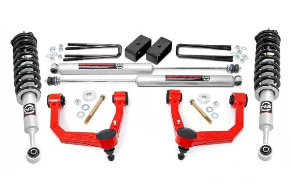 Rough Country - Rough Country - 3.5 Inch Lift Kit - Red UCA - N3 Struts - Toyota Tacoma 2WD/4WD (2005-2023) | 74231RED - Image 1