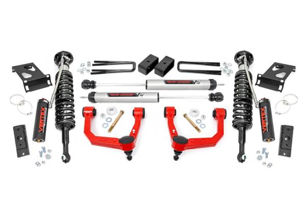 Rough Country - Rough Country - 3.5 Inch Lift Kit - Red UCA - Vertex/V2 - Toyota Tacoma 2WD/4WD (2005-2023) | 74257RED - Image 1