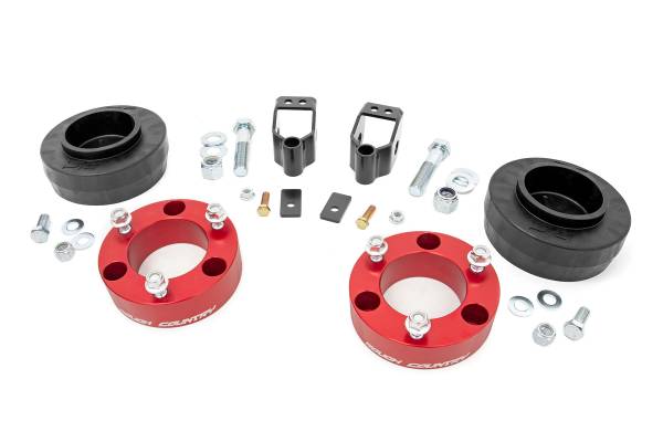 Rough Country - 3 Inch Lift Kit - X-REAS - RR Spacers - Red - Toyota 4Runner 4WD (2003-2009) | 762RED - Image 1