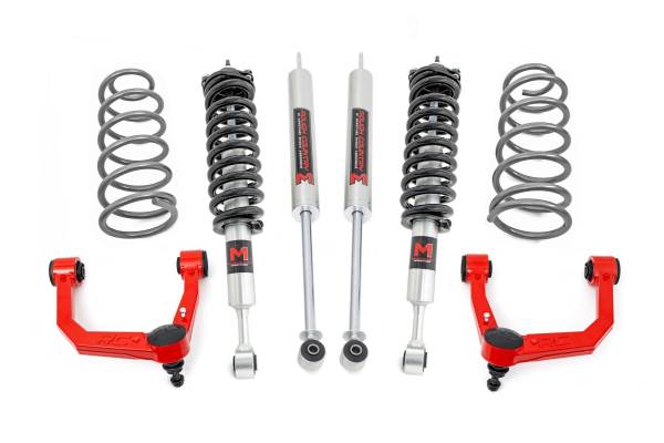 Rough Country - 3 Inch Lift Kit - Upper Control Arms - RR Coils - M1 Struts - Toyota 4Runner (10-24) | 76642RED - Image 1