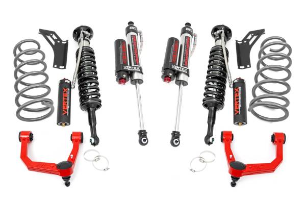 Rough Country - 3 Inch Lift Kit - Upper Control Arms - RR Coils - Vertex - Toyota 4Runner (10-24) | 76650RED - Image 1