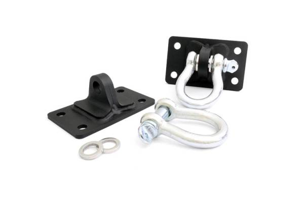 Rough Country - Rough Country - D Ring Shackles and Mounts - Stubby Winch Bumpers - Jeep Wrangler JK/Wrangler Unlimited (07-18) | 1046 - Image 1