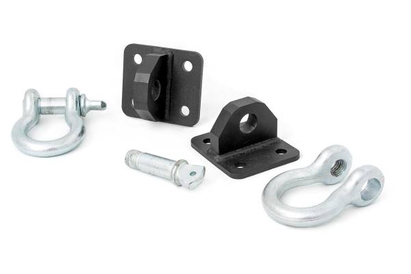 Rough Country - Rough Country - D Ring Shackles and Mounts - TJ Stubby - XJ Winch - Jeep Cherokee XJ (84-01)/Wrangler TJ (97-06) | 1058 - Image 1