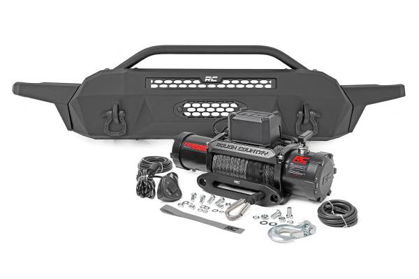 Rough Country - Rough Country - Front Bumper - High Clearance - 12000-Lb Pro Series Winch - Synthetic Rope Toyota Tacoma 4WD (16-23) | 10716 - Image 1