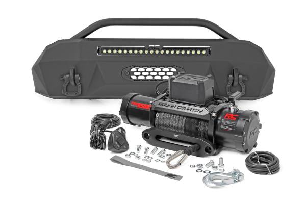 Rough Country - Rough Country - Front Bumper - Hybrid - 20 in. Blk LED - Toyota Tacoma 4WD (2016-2023) | 10720 - Image 1