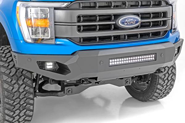Rough Country - Rough Country - High Clearance Front Bumper - LED Lights & Skid Plate - Ford F-150 (21-23) | 10809A - Image 1
