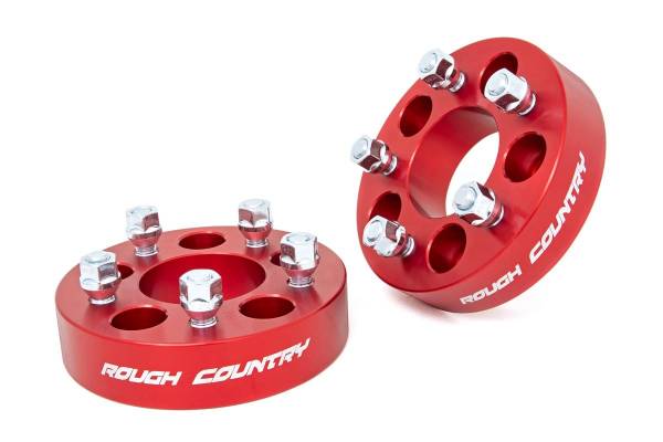 Rough Country - Rough Country - 1.5 Inch Wheel Spacers- 5x4.5 - Red - Jeep Comanche MJ/Wrangler TJ/Wrangler Unlimited | 1090RED - Image 1