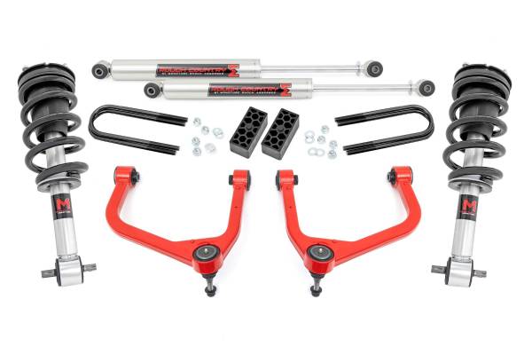 Rough Country - Rough Country - 3.5 Inch Lift Kit - M1 Struts/M1 - Chevy Silverado 1500 2WD/4WD (2025) | 110440RED - Image 1
