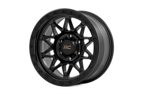 Rough Country - Rough Country 78 Series Wheel/Simulated Beadlock/Black/18x9/6x5.5/+0mm | 78180912B - Image 1