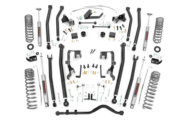 Rough Country - Rough Country - 4 Inch Lift Kit - Long Arm - Jeep Wrangler Unlimited 2WD/4WD (2007-2011) | 78530A - Image 1