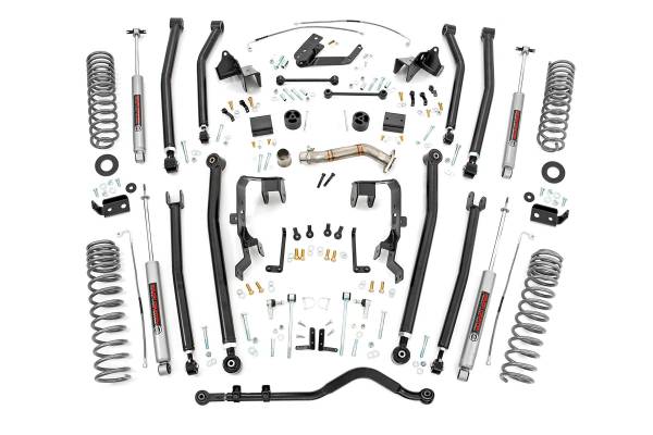 Rough Country - Rough Country - 4 Inch Lift Kit - Long Arm - Jeep Wrangler Unlimited 4WD (2012-2018) | 78630A - Image 1
