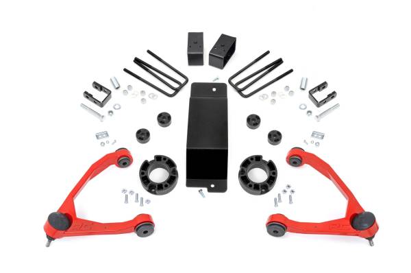 Rough Country - Rough Country - 3.5 Inch Lift Kit - Mag-ride - Alu/Cast Steel - GMC Sierra 1500 Denali (14-16) | 18901RED - Image 1