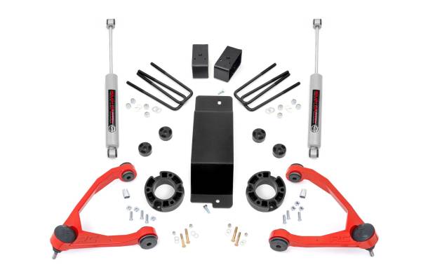 Rough Country - Rough Country - 3.5 Inch Lift Kit - Alum/Cast Steel - Chevy/GMC 1500 (07-16) | 19431ARED - Image 1