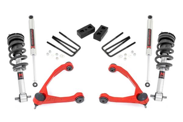 Rough Country - Rough Country - 3.5 Inch Lift Kit - Cast Steel - M1 Strut - - Chevy/GMC 1500 (14-16) | 19840RED - Image 1