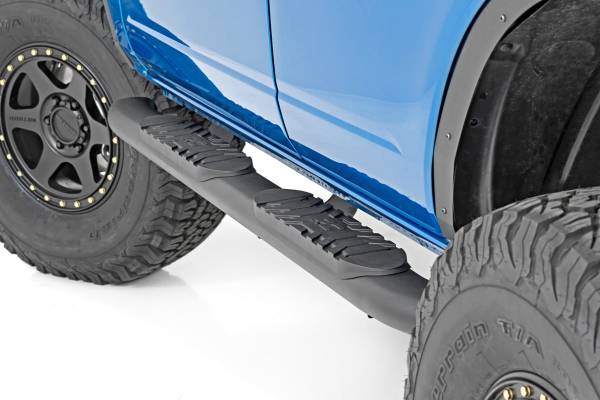Rough Country - Rough Country - Oval Nerf Step - 4-Door - Black - Ford Bronco 4WD (2021-2025) | 21011 - Image 1