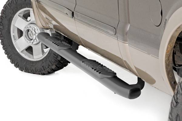 Rough Country - Rough Country - Oval Nerf Step - Crew Cab - Black - Ford F-250/F-350 Super Duty (99-16) | 21013 - Image 1