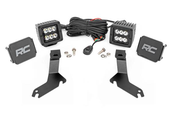 Rough Country - Rough Country - LED Light Kit - Ditch Mount - 2 in. Black Pair - Spot - Chevy Silverado 1500 (99-06)/Tahoe (00-06) | 82282 - Image 1