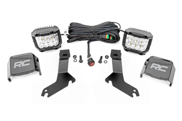 Rough Country - LED Light Kit - Ditch Mount - 3 in. OSRAM - Wide - Chevy Silverado 1500 (99-06)/Tahoe (00-06) | 82285 - Image 1