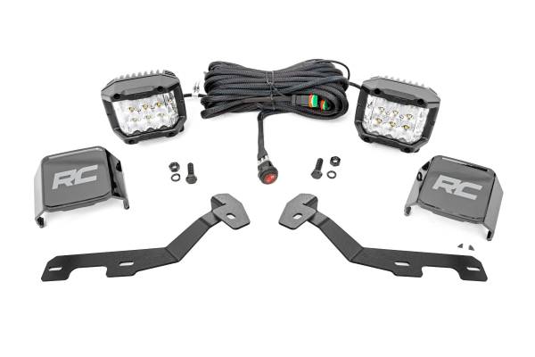 Rough Country - Rough Country - LED Light Kit - Ditch Mount - 3 in. OSRAM - Wide - Ram 1500 2WD/4WD (2019-2025) | 82293 - Image 1