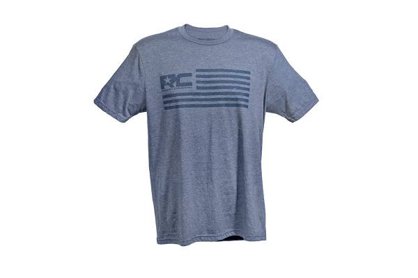 Rough Country - Rough Country - Rough Country T-Shirt - American Flag - Blue - LG | 84079LG - Image 1