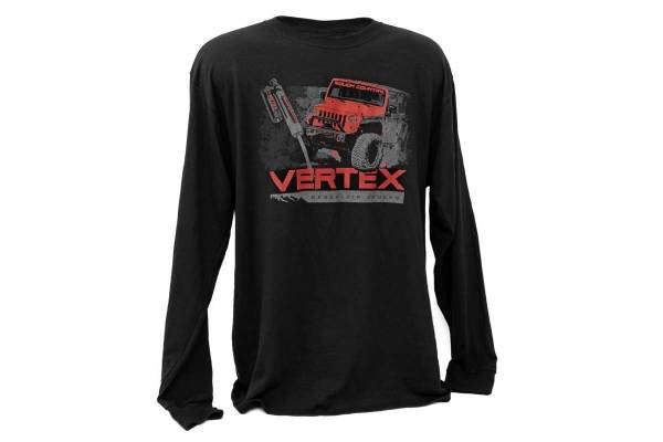 Rough Country - Rough Country - Rough Country T-Shirt - Long Sleeve - Vertex - Black - SM | 84090SM - Image 1