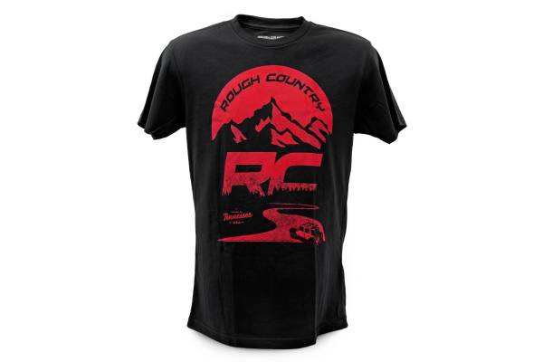 Rough Country - Rough Country - Rough Country T-Shirt - RC Mountains - Black - MD | 84092MD - Image 1