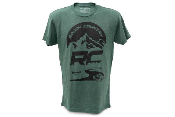 Rough Country - Rough Country - Rough Country T-Shirt - RC Mountains - Forest Green - XL | 84094XL - Image 1