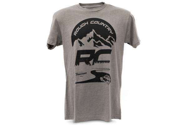 Rough Country - Rough Country - Rough Country T-Shirt - RC Mountains - Warm Gray - MD | 84095MD - Image 1