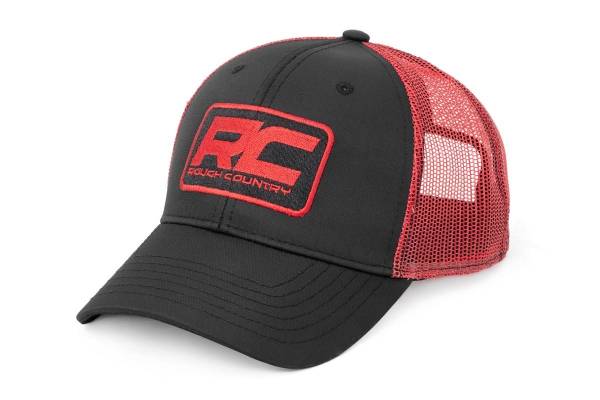 Rough Country - Rough Country - Rough Country Hat - Red Mesh - Rough Country Patch - Black/Red | 84124 - Image 1