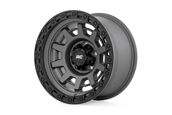 Rough Country - Rough Country - Rough Country 85 Series Wheel/One-Piece/Gunmetal Gray/Black/15x8/5x4.5/-19mm | 85150813 - Image 1