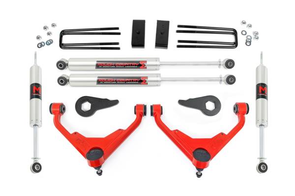 Rough Country - 3 Inch Lift Kit - M1 - FK/FF - Chevy/GMC Sierra/Silverado 2500 HD Suburban/Yukon XL 2500 (01-10) | 85941RED - Image 1