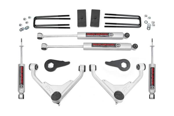 Rough Country - 3 Inch Lift Kit - Chevy/GMC Sierra/Silverado 2500 HD Suburban/Yukon XL 2500 (01-10) | 8596N2 - Image 1
