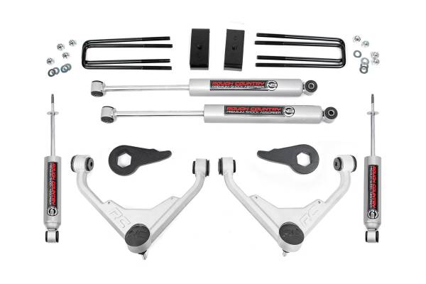 Rough Country - Rough Country - 3 Inch Lift Kit - FK/FF Code - Chevy/GMC Sierra/Silverado 2500 HD Suburban/Yukon XL 2500 (01-10) | 859830 - Image 1