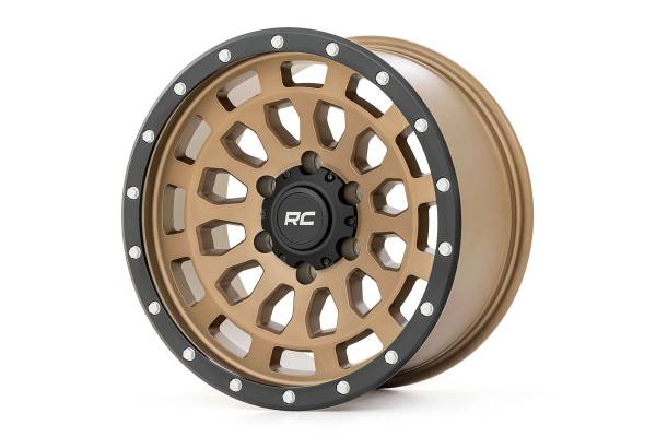 Rough Country - Rough Country 87 Series Wheel/Simulated Beadlock/Bronze/Black/17x8.5/5x4.5/+0mm | 87170913 - Image 1