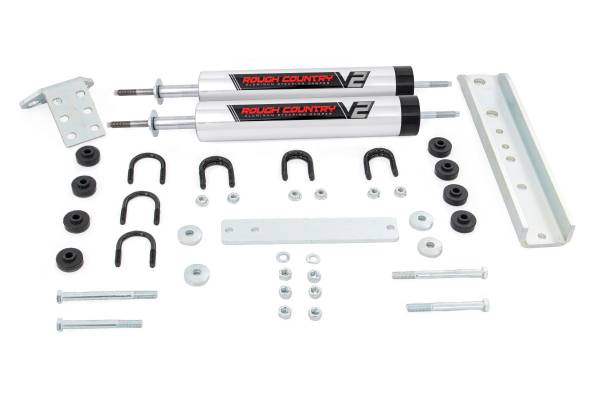 Rough Country - Rough Country - V2 Steering Stabilizer - Dual - Ford Bronco/F-150/F-250 (1980-1998) | 8733870 - Image 1