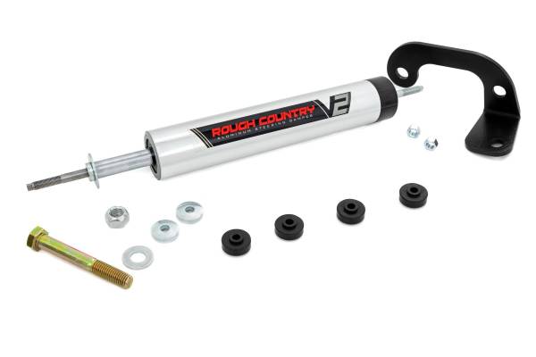 Rough Country - Rough Country - V2 Steering Stabilizer - 4-6 Inch Lift - Chevy K1500 Truck & SUV (88-99) | 8737170 - Image 1