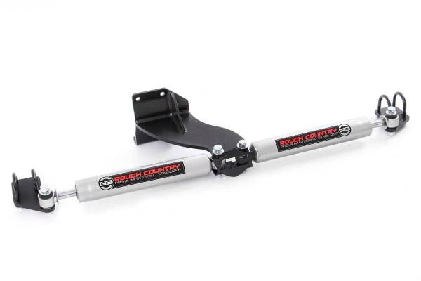 Rough Country - N3 Steering Stabilizer - Dual - 2.5-8 Inch Lift - Ram 2500 (14-25)/3500 (13-25) | 8749430 - Image 1