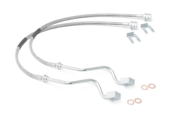 Rough Country - Rough Country - Brake Lines - Stainless - FR - 4-8 Inch Lift - Ford F-250/F-350 Super Duty (99-04) | 89705 - Image 1