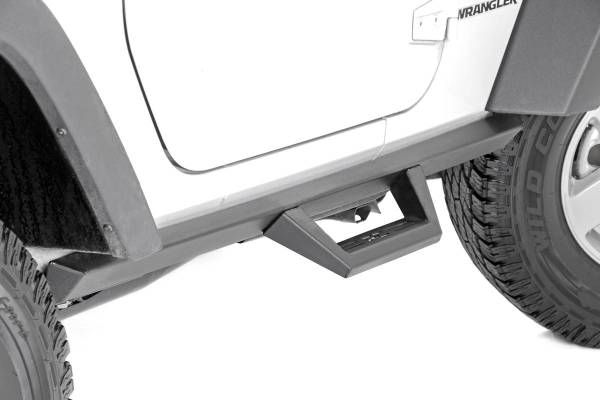 Rough Country - Rough Country - Contoured Drop Steps - 2 Door - Jeep Wrangler JK 4WD (2007-2018) | 90763 - Image 1