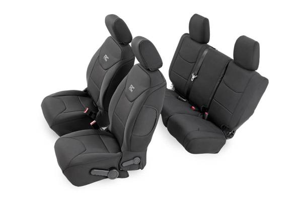 Rough Country - Rough Country - Seat Covers - Front and Rear - Jeep Wrangler Unlimited 2WD/4WD (2008-2010) | 91002A - Image 1