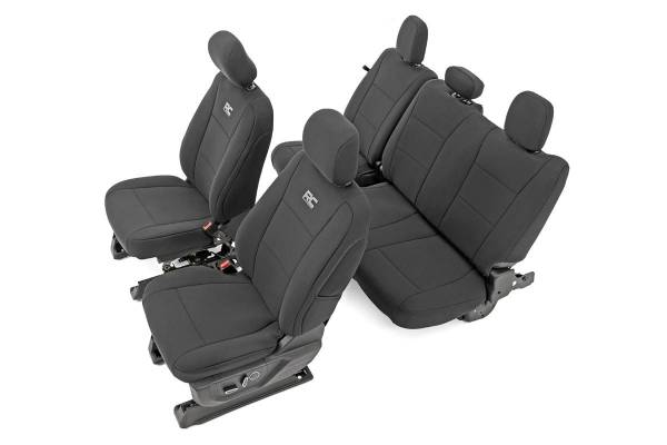 Rough Country - Seat Covers - FR Bucket and RR Bench - Ford F-150/Lightning/F-250/F-350 (15-25) | 91018 - Image 1