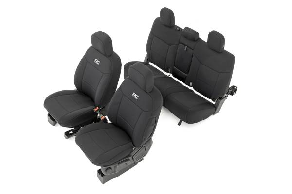 Rough Country - Seat Covers - FR Bucket and RR Bench - Ford Ranger 2WD/4WD (2019-2025) | 91056A - Image 1